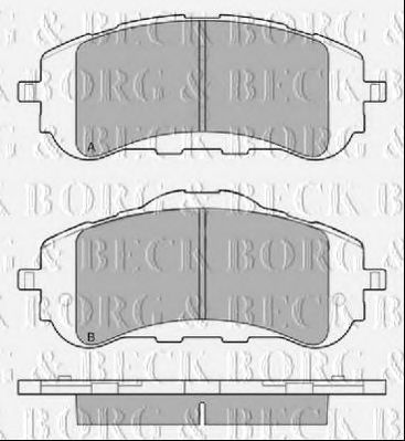 BORG & BECK bbp2450 -  Комплект тормозных колодок, дисковый тормоз